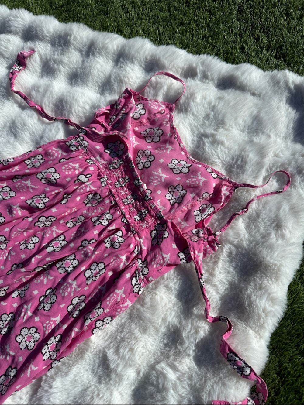 Aerie small open back Pink Floral Maxi Sundress - Picture 9 of 9